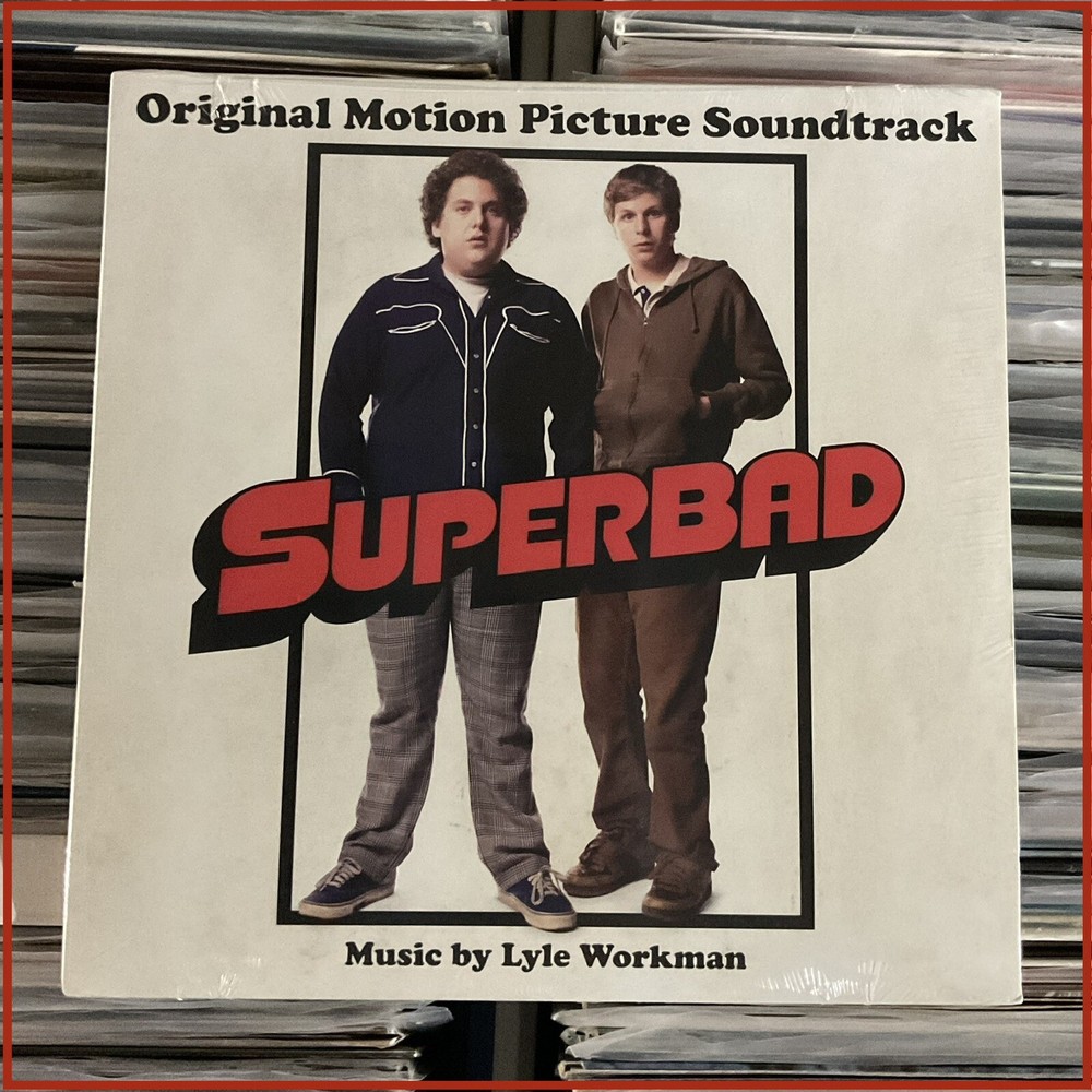 Superbad Soundtrack 2LPs On Clear With Red & Black Swirled Vinyl Various Artists