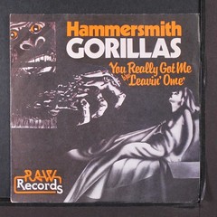 HAMMERSMITH GORILLAS: you really got me RAW 7″ Single 45 RPM United Kingdom