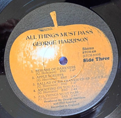 GEORGE HARRISON All Things Must Pass EX 3LP Box Set + Poster Apple Original 1970