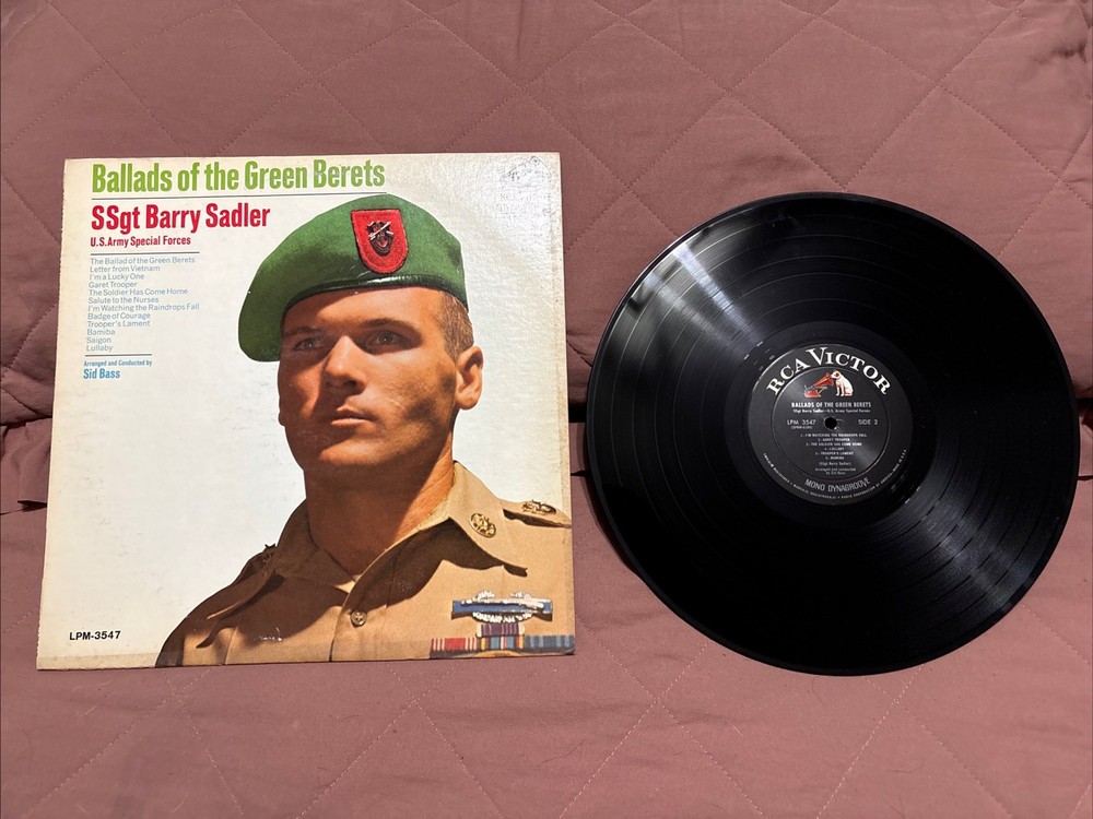 Ballads of the Green Berets SSGT Barry Sadler vinyl Record RCA Victor LPM 3547