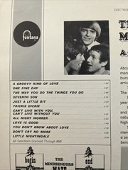 THE MINDBENDERS “A Groovy Kind of Love” Vinyl LP (1966) MGF 27554 Fontana EX/VG+