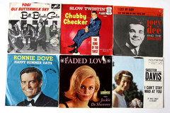 Lot of 44-Cleaned and Tested 50’s and 60’s Lower Grade 45″s with Picture Sleeves