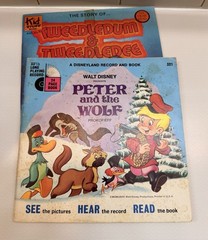 A Little Golden Book & Record Lot Of 6 & 1 Oddball Disneyland
