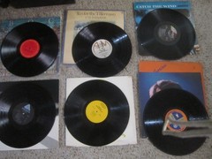 Nine Vintage Classic Rock, Pop, Blues, Folk, Beach LP Record Albums
