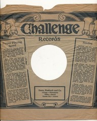 78 RPM Company logo sleeves-PRE-WAR- CHALLENGE (1920s)