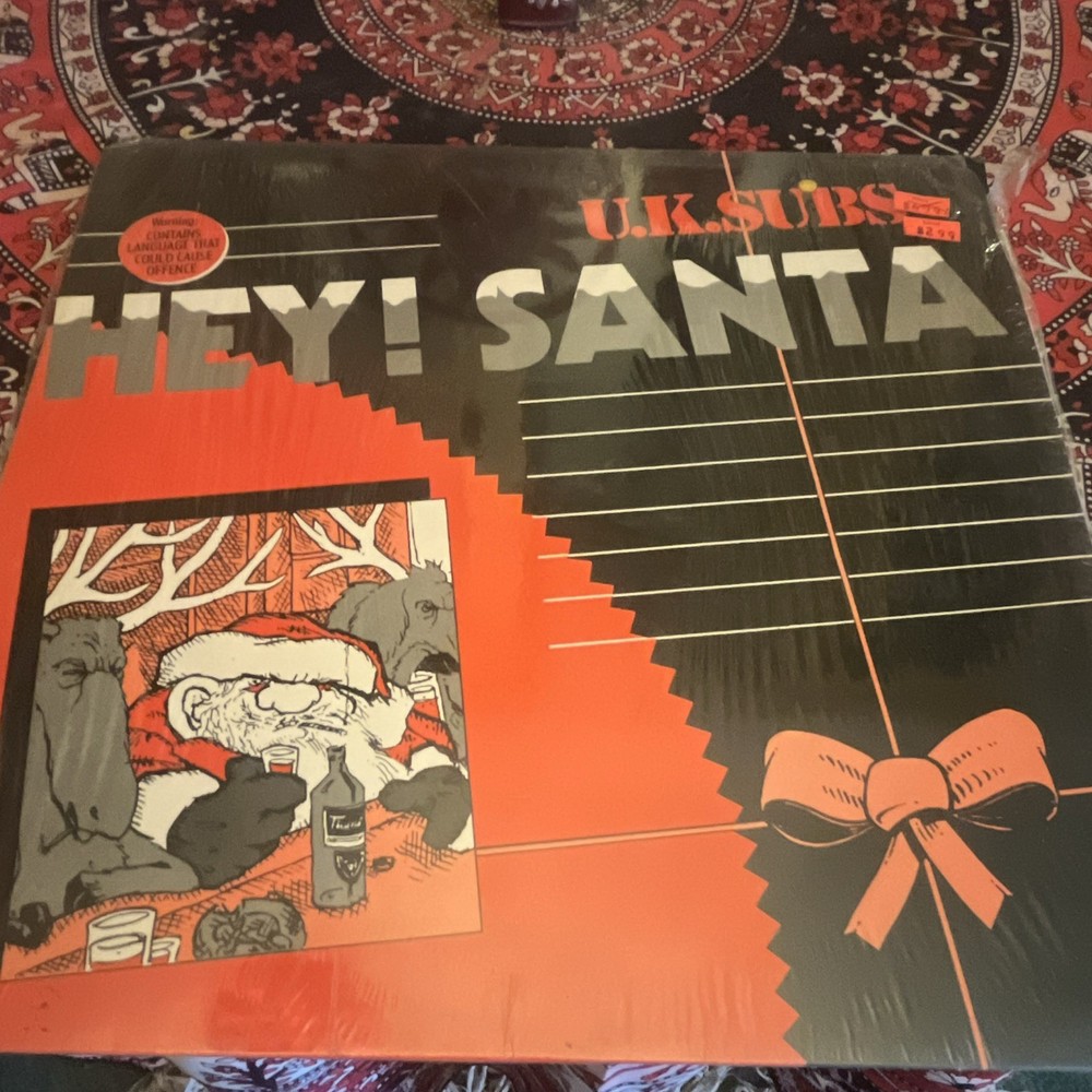 U.K. Subs Hey! Santa Fallout FALL 044 Black Vinyl Record Punk