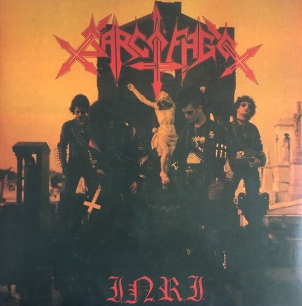 Sarcofago – I.N.R.I. LP Brazil Black Death Metal Vinyl Album INRI RECORD +Poster