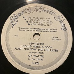 1941 JAZZ Cy Walter BEWITCHED 78 rpm Liberty Music Shop 321 E
