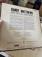 Randy Matthews Wish We’d All Been Ready (1971) vinyl & Rare Songbook Folk Rock