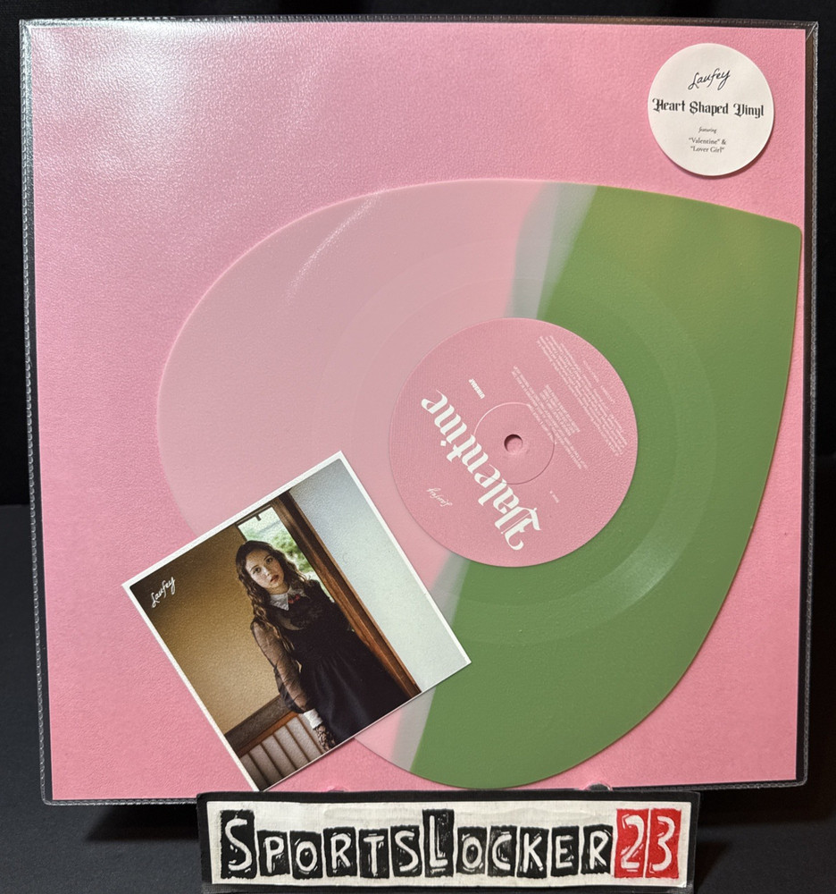 Laufey – Valentine Lover Girl Strawberry Matcha Heart Shaped Vinyl LP Record NEW