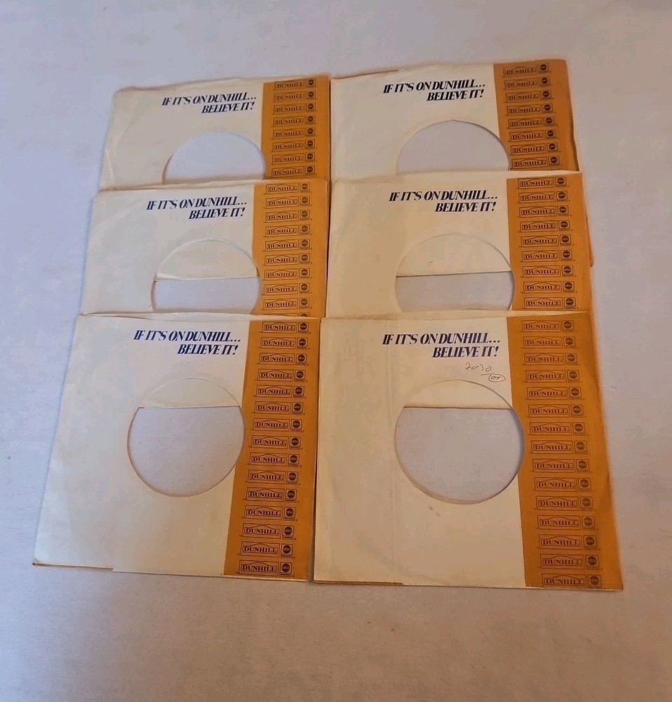 45 RPM 7″ RECORD SLEEVES CO. SLEEVE 6 PACK SEE PHOTOS Dunhill/ABC (SLV314)