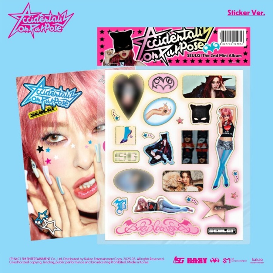 SEULGI ACCIDENTALLY ON PURPOSE Mini Album STICKER Ver/CD+Book+2 Card+Poster+GIFT