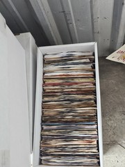 Box Lot of 170 Vinyl 45 Records From Collection Mostly Country VG+ In Sleeves