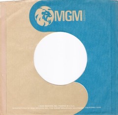 Mixed 3 Lot – MGM BLUE/TAN ROUND LION 7″ 45 RPM Original Record Company Sleeves