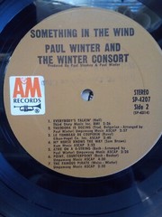 PAUL WINTER, THE WINTER CONSORT – SOMETHING IN THE WIND. 1969 A&M (SP-4207) VG+