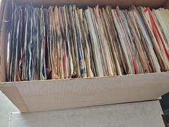 Box Lot of 170 Vinyl 45 Records From Collection Mostly Country VG+ In Sleeves