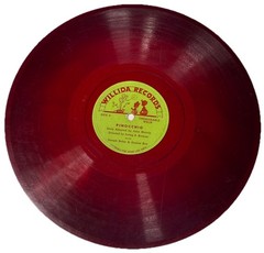 Rare Collectible Vinyl Story Julie Marvin PINOCCHIO 10″ 78 RPM Translucent Red