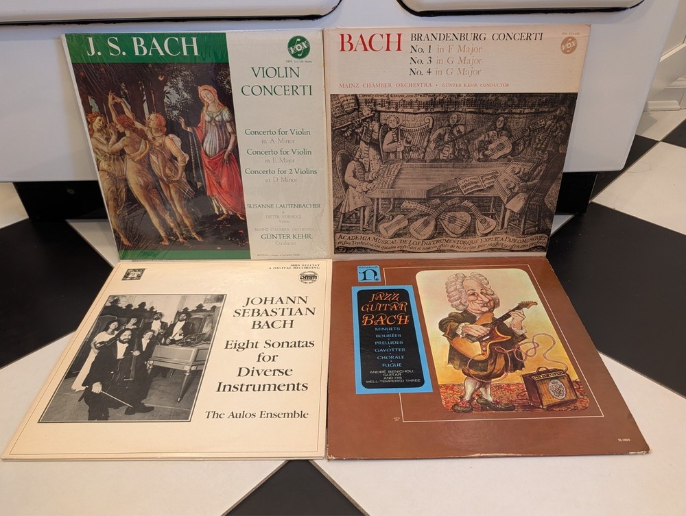 Lot of 4 Johann Sebastian Bach – Vintage Vinyl Original Pressings – EX/NM!!