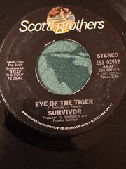 Survivor Eye of the Tiger 45 RPM Scotti Bros 1982 Damaged B-Side A-Side Plays
