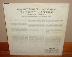 RCA LIVING STEREO LSC-2429-Grieg, Liszt Piano-ARTUR RUBINSTEIN–VG+/NM- Vinyl LP