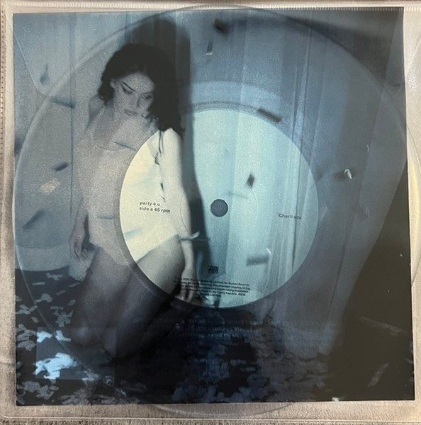 Charli XCX party 4 u clear colored 7″ vinyl single RSD 2026 etched