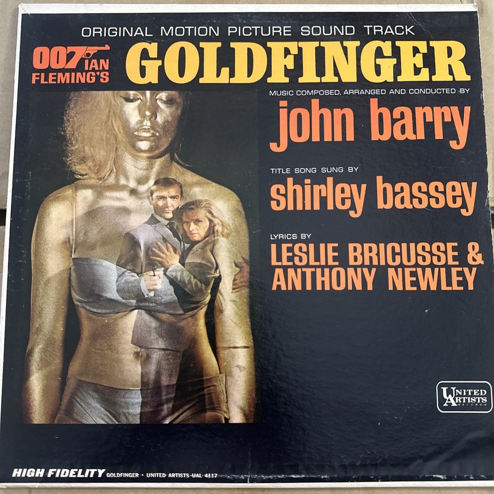 John Barry Goldfinger Soundtrack Vinyl LP UA UAL 4117 Shirley Bassey