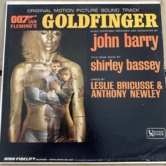 John Barry Goldfinger Soundtrack Vinyl LP UA UAL 4117 Shirley Bassey