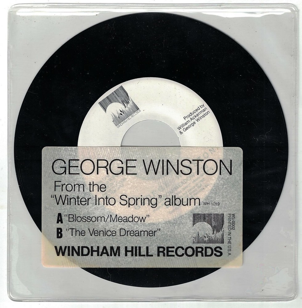 1982 GEORGE WINSTON BLOSSOM/MEADOW & VENICE DREAMER WINDHAM HILL PROMO 45 NM