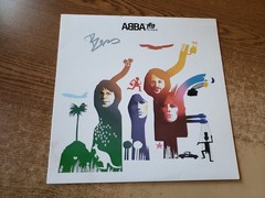 bjorn ulvaeus autographed 1970s excellent ABBA – The Album cover only no lp