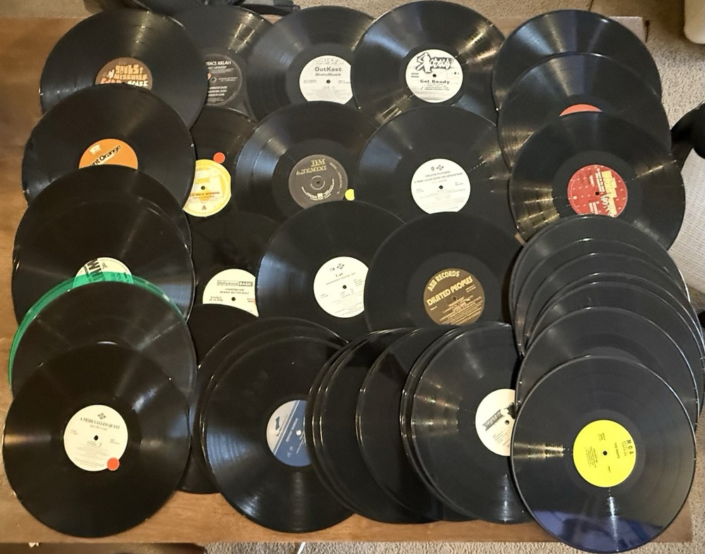 Vintage 90s-2000s Rap Hip-Hop DJ Singles Vinyl Records 12” Loose No Jackets