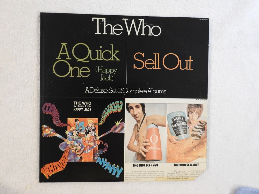 The Who “A Quick One / The Who Sell Out” PRISTINE NEVER PLAYED 1973 2 Vinyl Set!