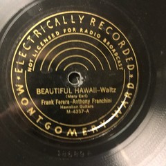 HAWAIIAN Frank Ferera Franchini 1920s 78 rpm Victrola Record Montgomery Ward