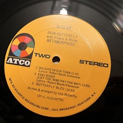 [ROCK/POP]~EXC LP~IRON BUTTERFLY~Metamorphosis~[Original 1970~ATCO~Issue]