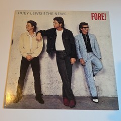 Huey Lewis And The News Fore! Vinyl LP Record 1986 CHRYSALIS OV-41534 NM/EX/VG ^