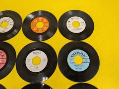 FOR DECOR LOT OF 12 PROMO LABEL 7″ 45 RECORDS Argo 123 Roulette Decca Rust RCA