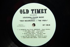 Louisiana Cajun Music Volume 1: First Recordings – The 1920’s – Vinyl Record Lp