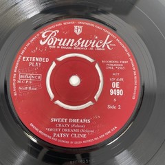 Patsy Cline Sweet Dreams EP 7” Vinyl Record 45rpm Mono Brunswick
