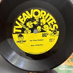 The Three Stooges Meet Cinderella! By Peter Pan Records. 7″-33 1/3 RPM Little LP