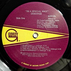 R&B / FUNK / SOUL – DEBARGE – IN A SPECIAL WAY LP – MOTOWN RECORDS OG PRESSING
