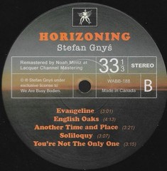 Stefan Gnys Horizoning LP vinyl Canada We Are Busy Bodies 2024 Remastered
