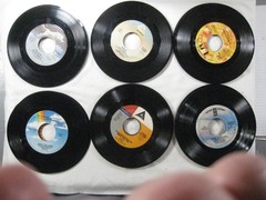 record lot 45 rpm VG+/NM- 125 vinyl NO sleeves pop hits 70s/80s FREE SHIP 5Q