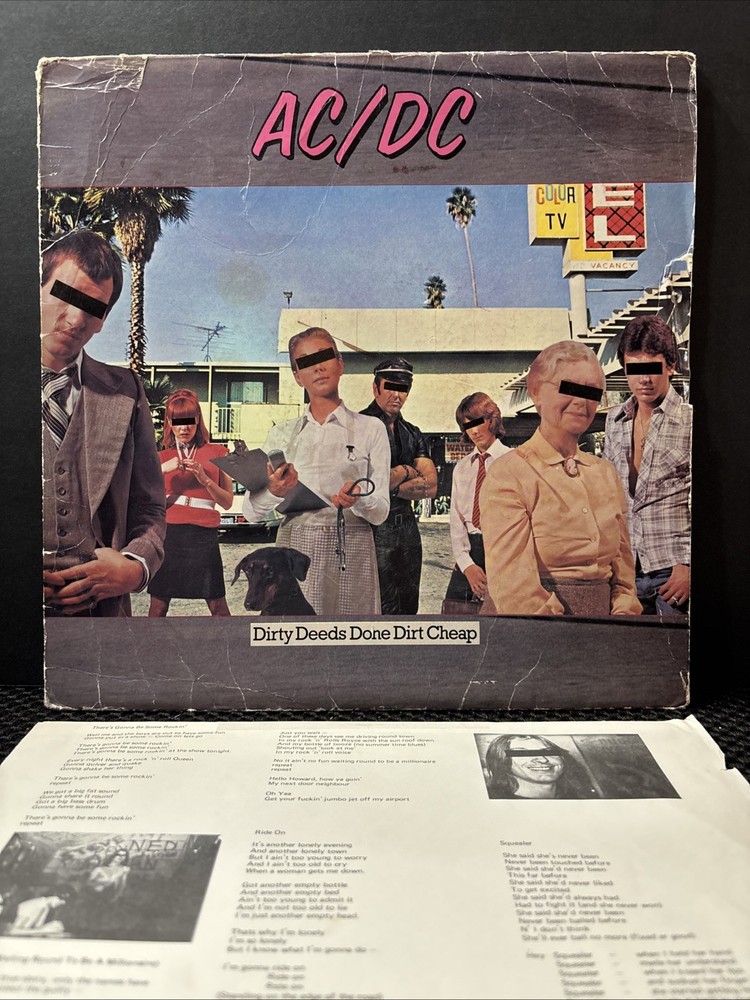 AC/DC / Dirty Deeds Done Dirt Cheap Vinyl LP / SD 16033 / Inner / Cleaned / VG