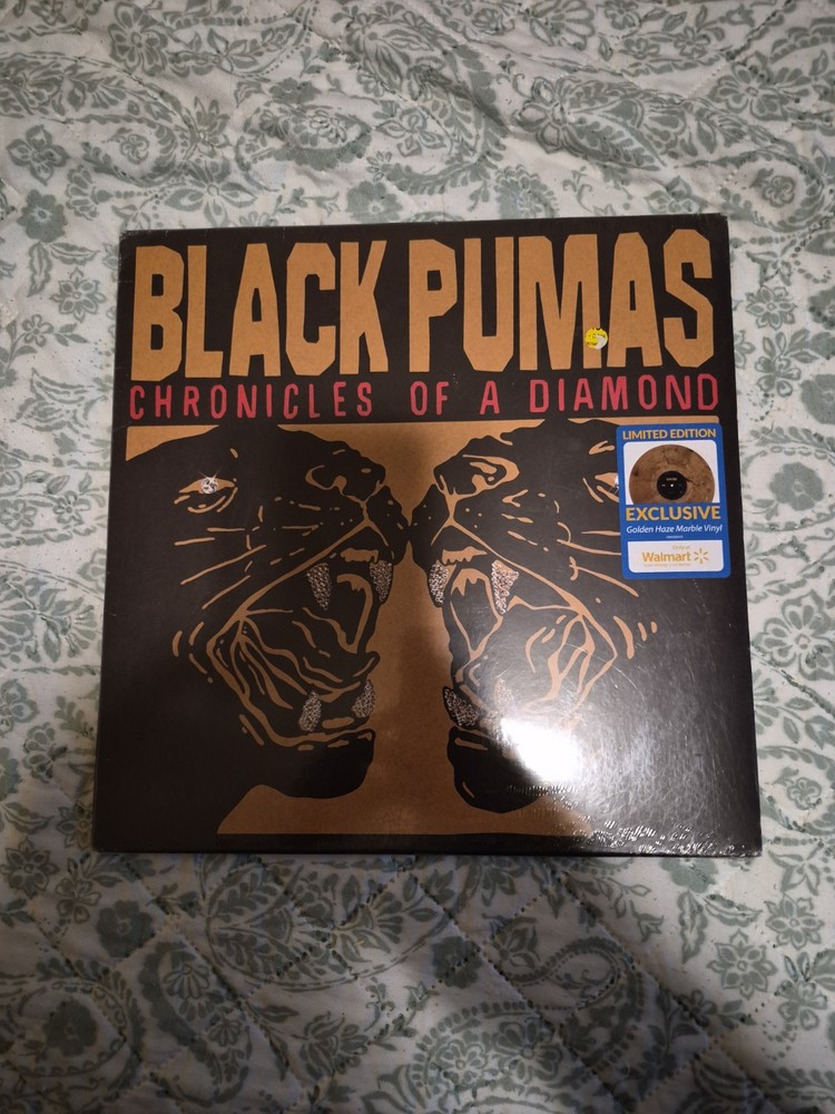 Black Pumas Chronicles of a Diamond Vinyl Record LP Golden Haze Marble