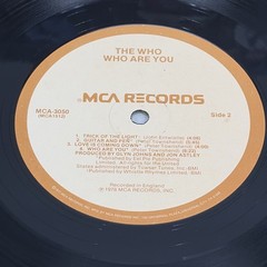 The Who – Who Are You – MCA Records MCA-3050 Hard Rock Vinyl LP Album