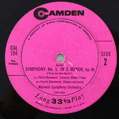 Dvorak Symphony No. 5, In E Minor, Op. 95 – Warwick Symphony – Vinyl LP CAL-104