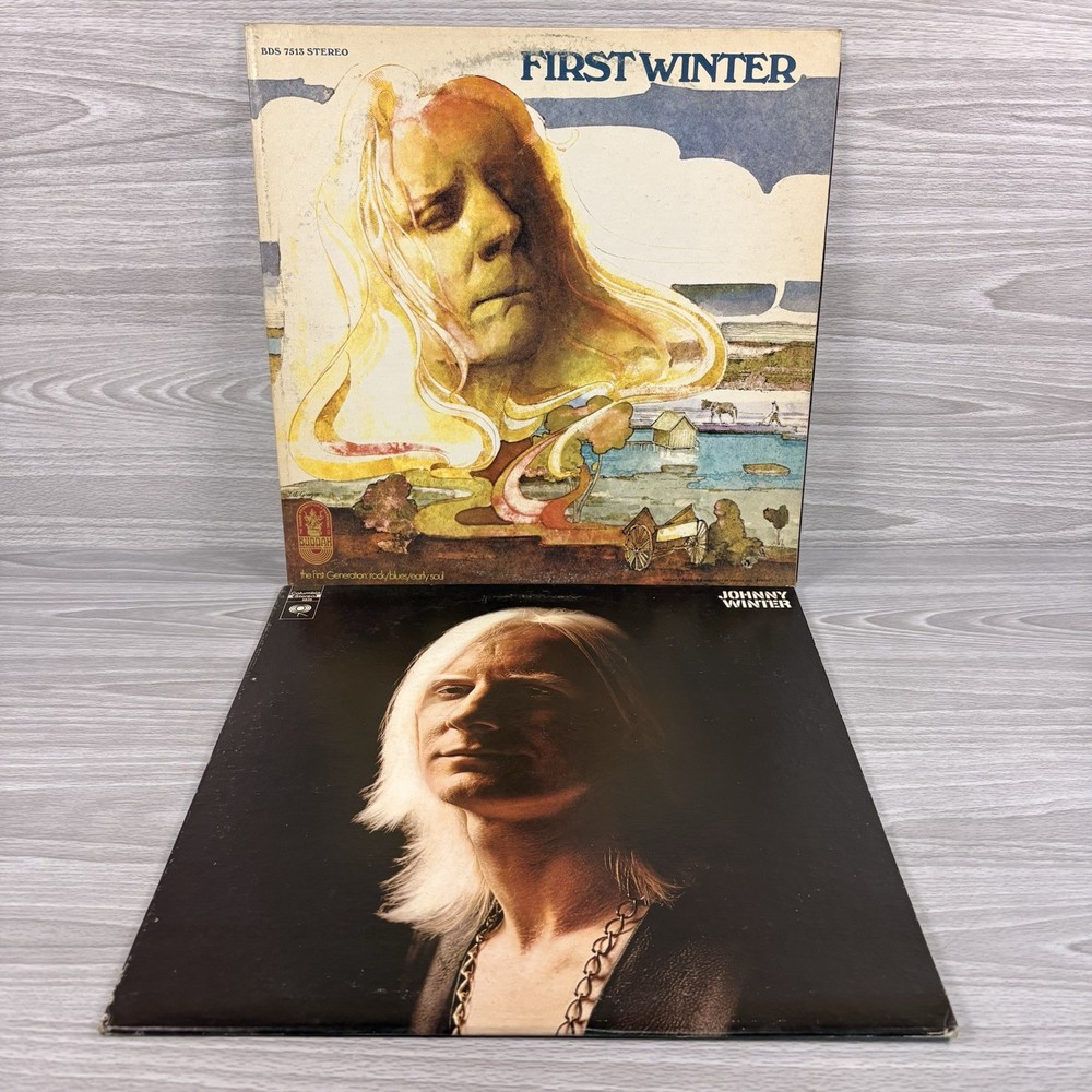 Johnny Winter, “First Winter” / “Johnny Winter” Lot Of 2 LP Vinyl’s