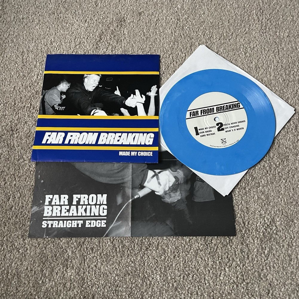 Far From Breaking – Made My Choice 7″ Vinyl Record FIRST US Pressing Blue 2002