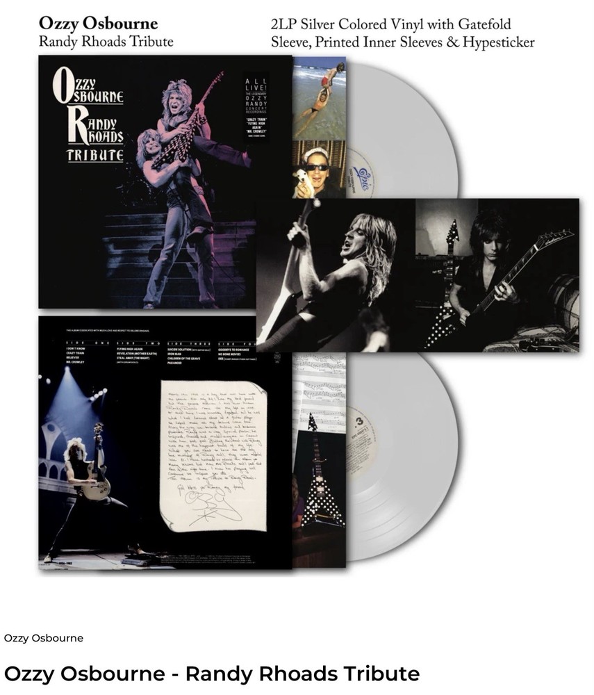 Ozzy Osbourne – Randy Rhoads Tribute Colored Vinyl 2026 Import 2LP Sealed Mint!