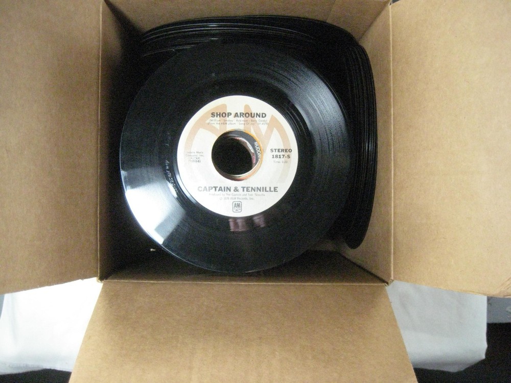 record lot 45 rpm VG+/NM- 125 vinyl NO sleeves pop hits 70s/80s FREE SHIP 5Q