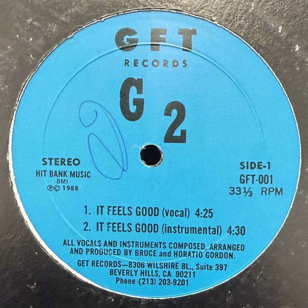 G2 – It Feels Good (12”, 1988) GFT Electro Funk RARE